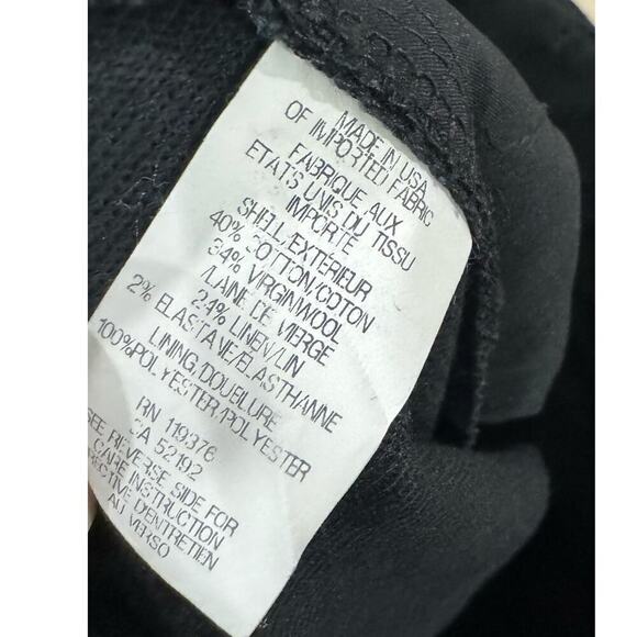 Helmut Lang Wool Blend Skinny Leg Dress Pants Regular Fit Mid Rise Black Size 0 - Picture 6 of 8